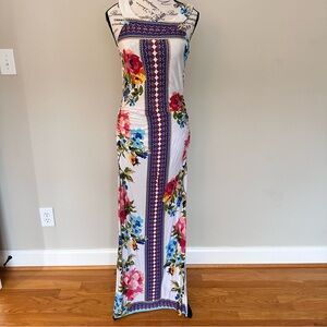VENUS Floral Maxi Dress with Blue and Pink